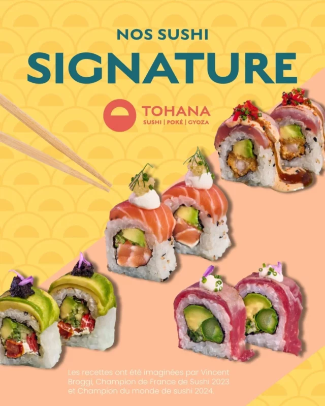 Des recettes uniques nées de l’imagination de @chef.vincent.broggi, double champion de sushi 🍣 🥇, pour une expérience raffinée et unique !
Tohana, là où la créativité rencontre le goût.✨
🌴𝗖𝗼𝗺𝗺𝗮𝗻𝗱𝗲𝘇 𝗱𝗲̀𝘀 𝗺𝗮𝗶𝗻𝘁𝗲𝗻𝗮𝗻𝘁 🌴
💻 www.tohanafood.fr
📱04 22 53 50 27
#tohana #tohanafood #mougins #restaurant #food #sushi #sushisignature #vincentbroggi